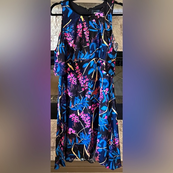 Anthropologie Maeve size 8 blue‎ printed dress - Picture 1 of 12